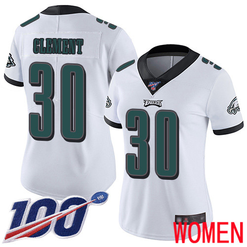 Women Philadelphia Eagles #30 Corey Clement White Vapor Untouchable NFL Jersey Limited Player Season->youth nfl jersey->Youth Jersey